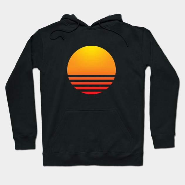 Synthwave Sun Hoodie by GloopTrekker